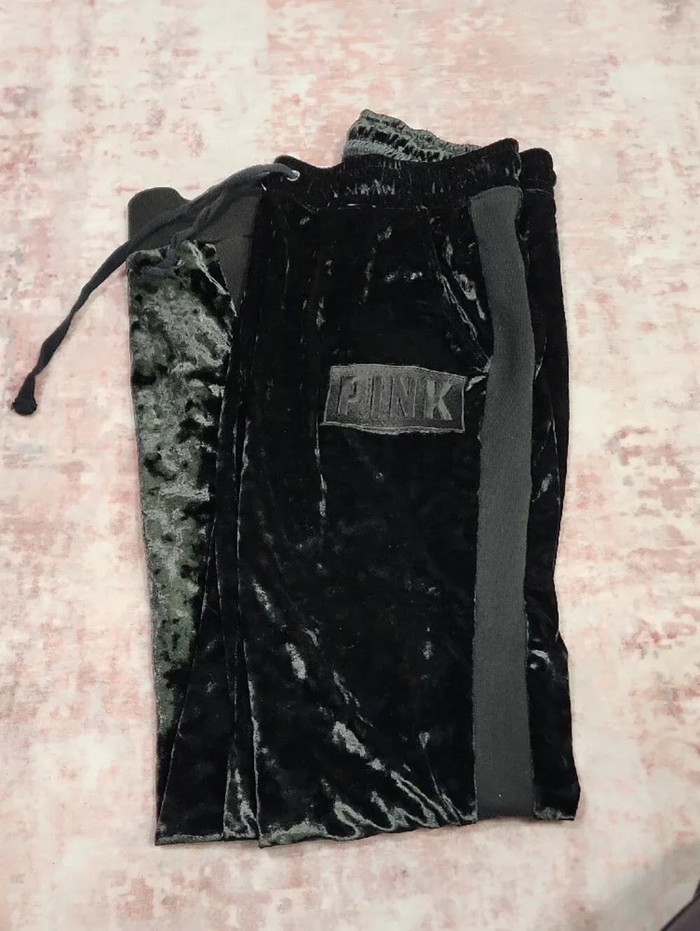 Victoria's Secret PINK Crushed Velvet Skinny Jogger Pants XS